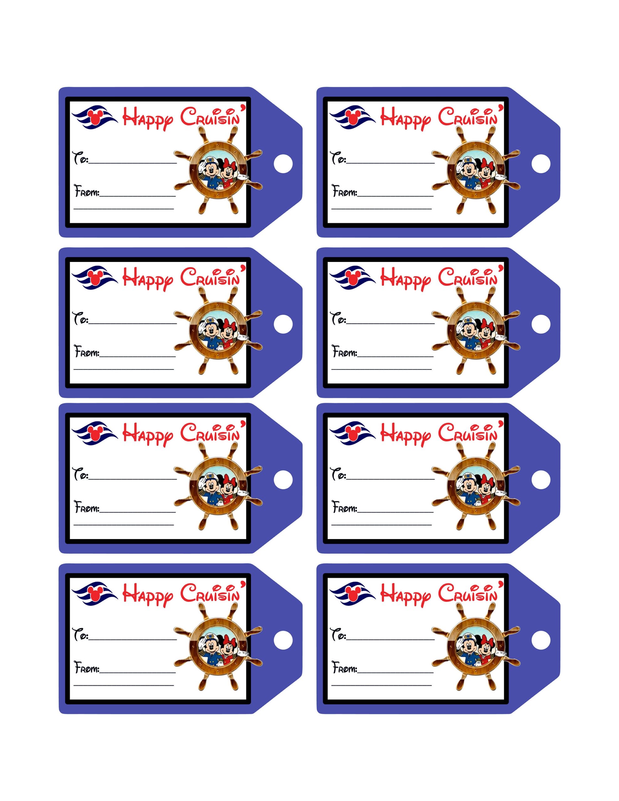 Friday Freebie Fish Extender Gift Tags The Disney Cruise Family Worksheets Library