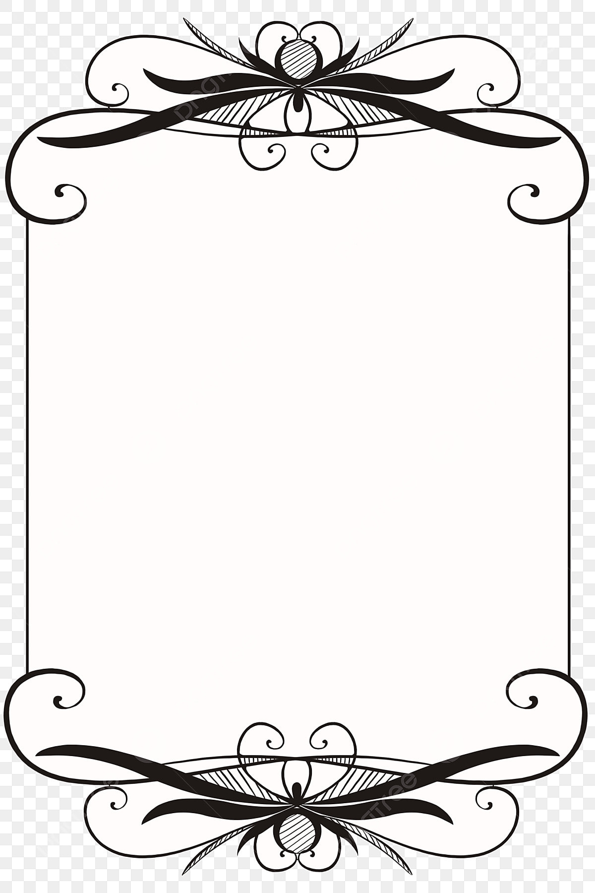Gorgeous PNG Image Gorgeous Black Vintage Letter Frame Free Border Clipart Black And White Gorgeous Black PNG Image For Free Download