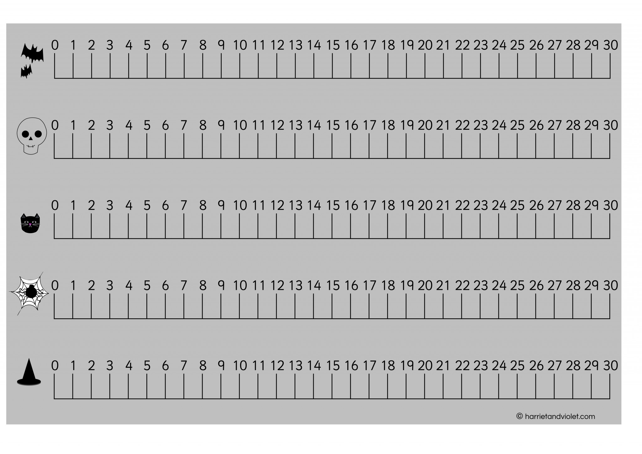 Number Line To 30 Printable