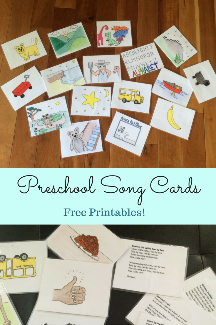 Kids Songs Visual Cards Free Early Learning Printable Resource Baby Songs
