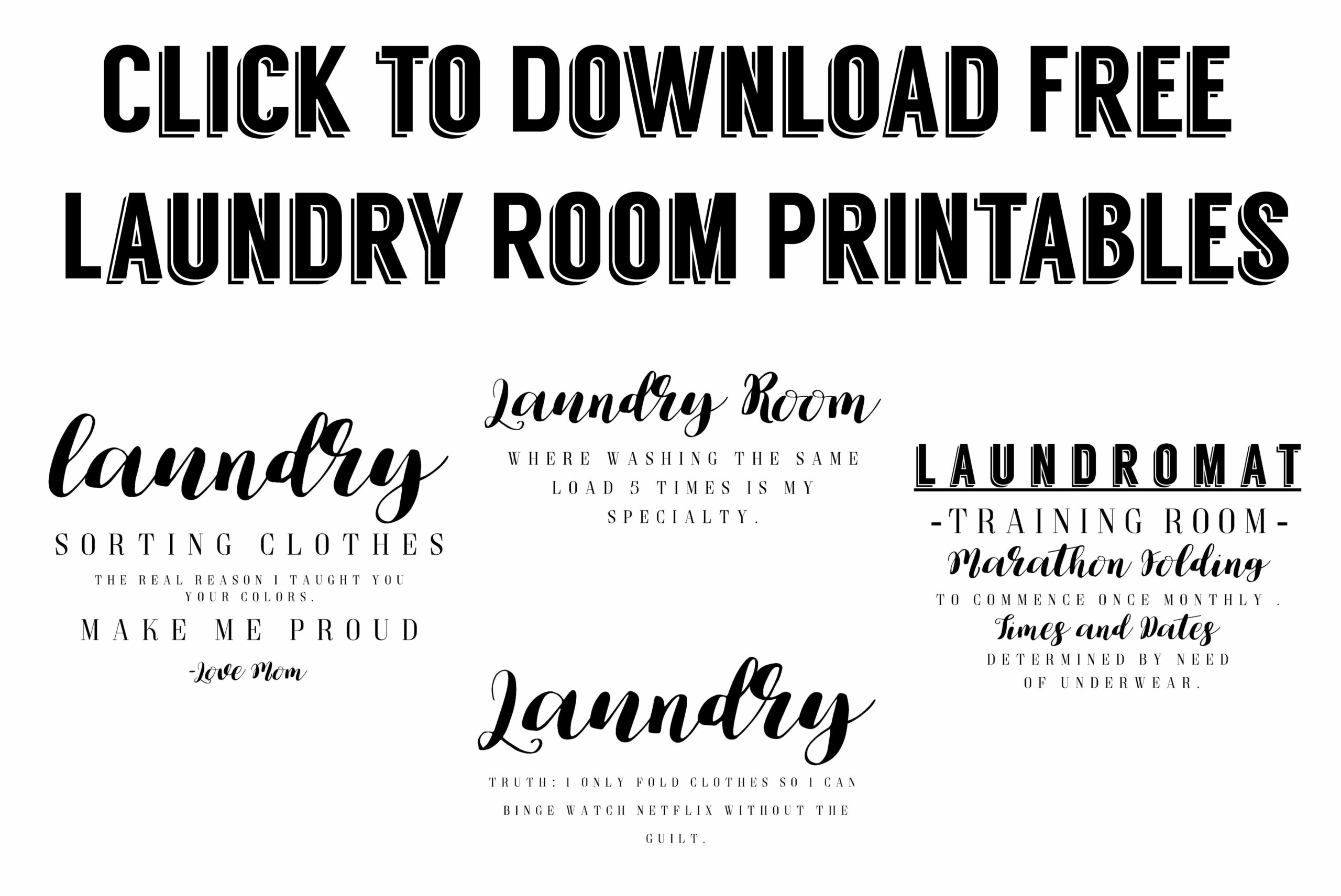 Laundry Room Printables Free Farmhouse Printables 