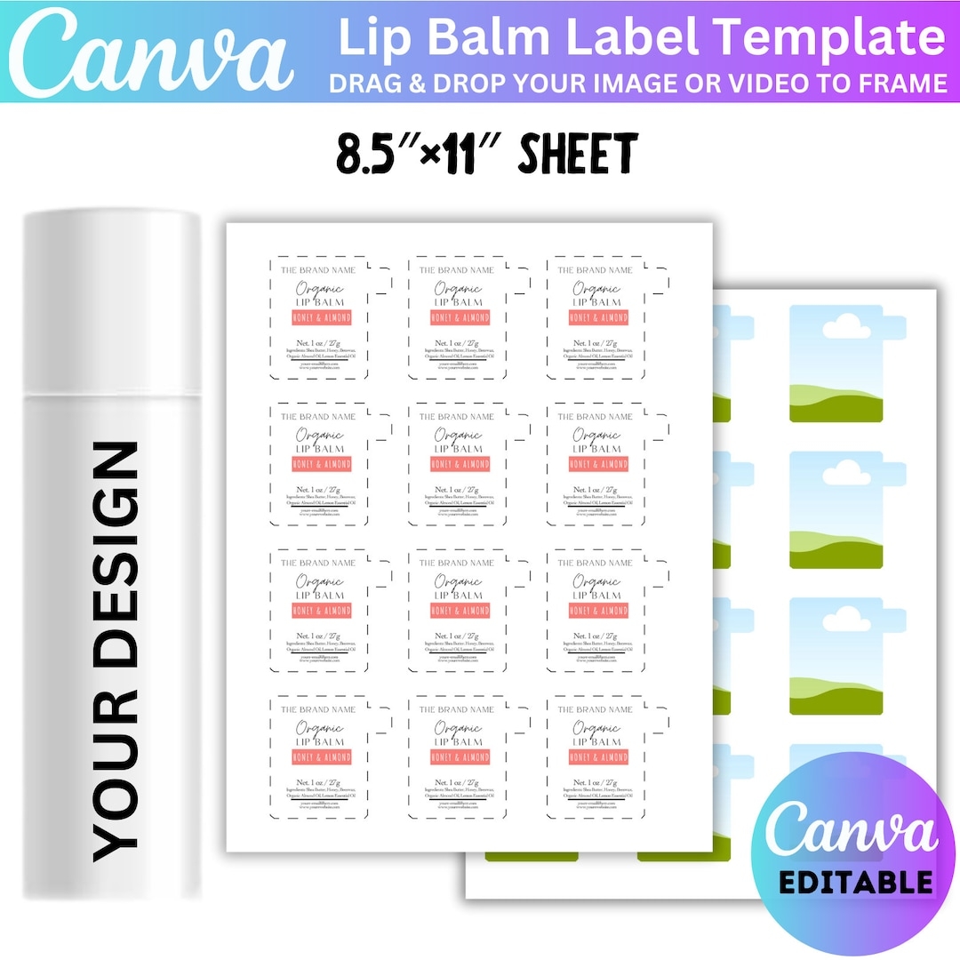 Printable Lip Balm Label Template