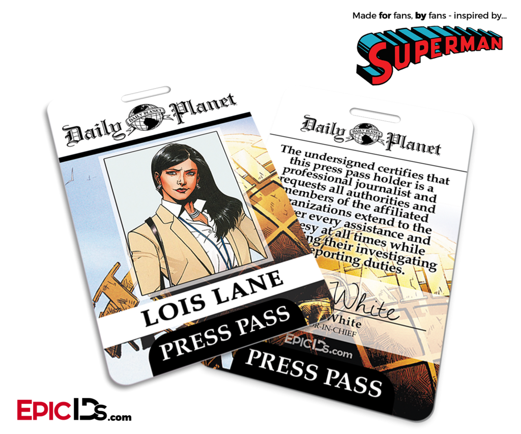 Lois Lane Press Pass Printable Free