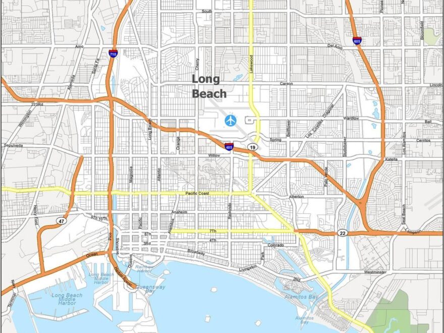 Long Beach California Map GIS Geography