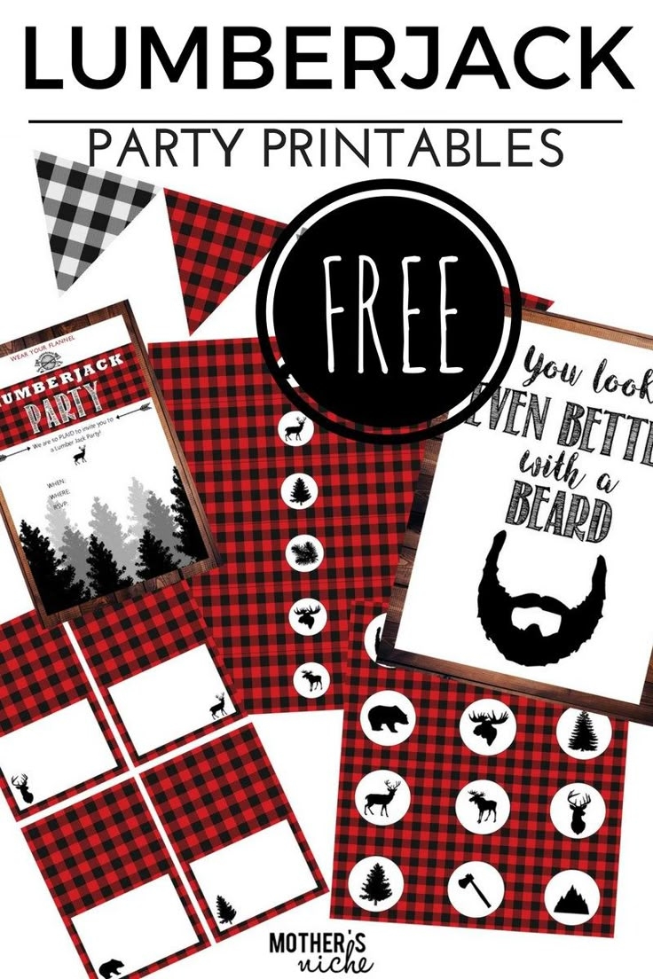 LUMBER JACK PARTY With All The FREE PARTY PRINTABLES You Need