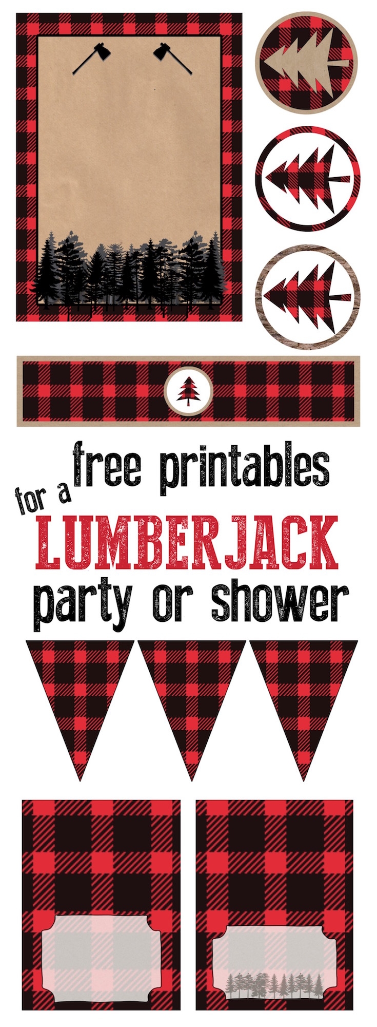 Lumberjack Party Free Printables Paper Trail Design