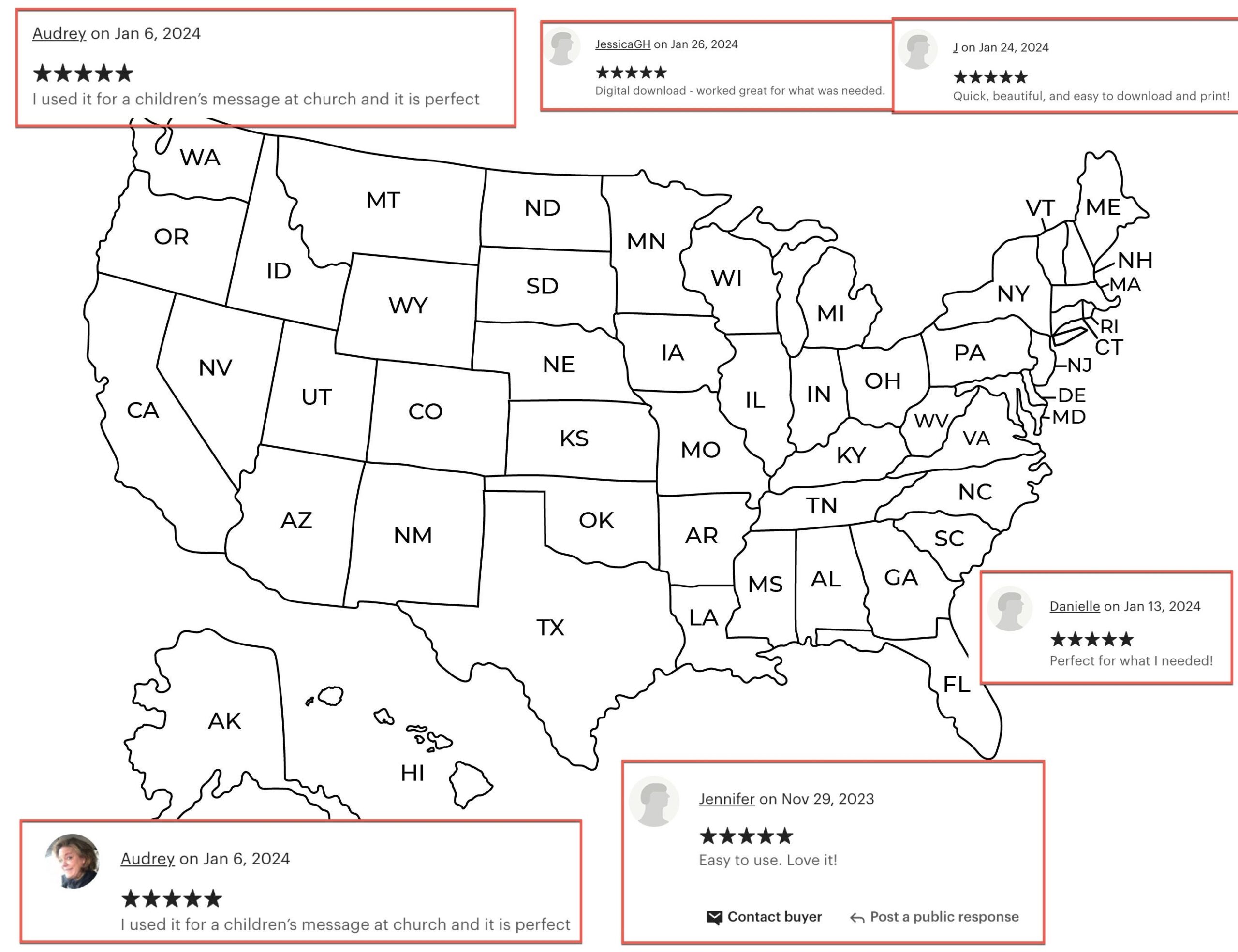 Map Of The United States Printable