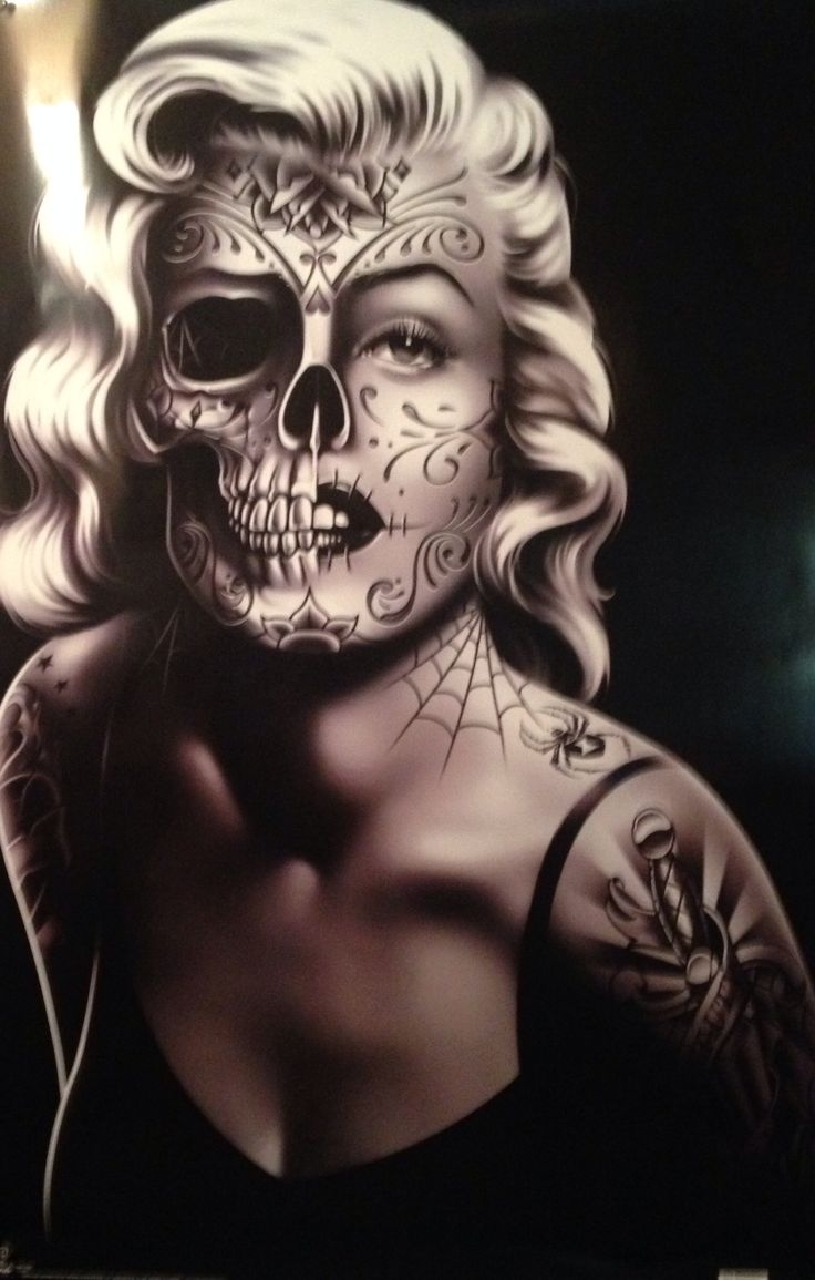 Marilyn Monroe Sugar Skull Poster