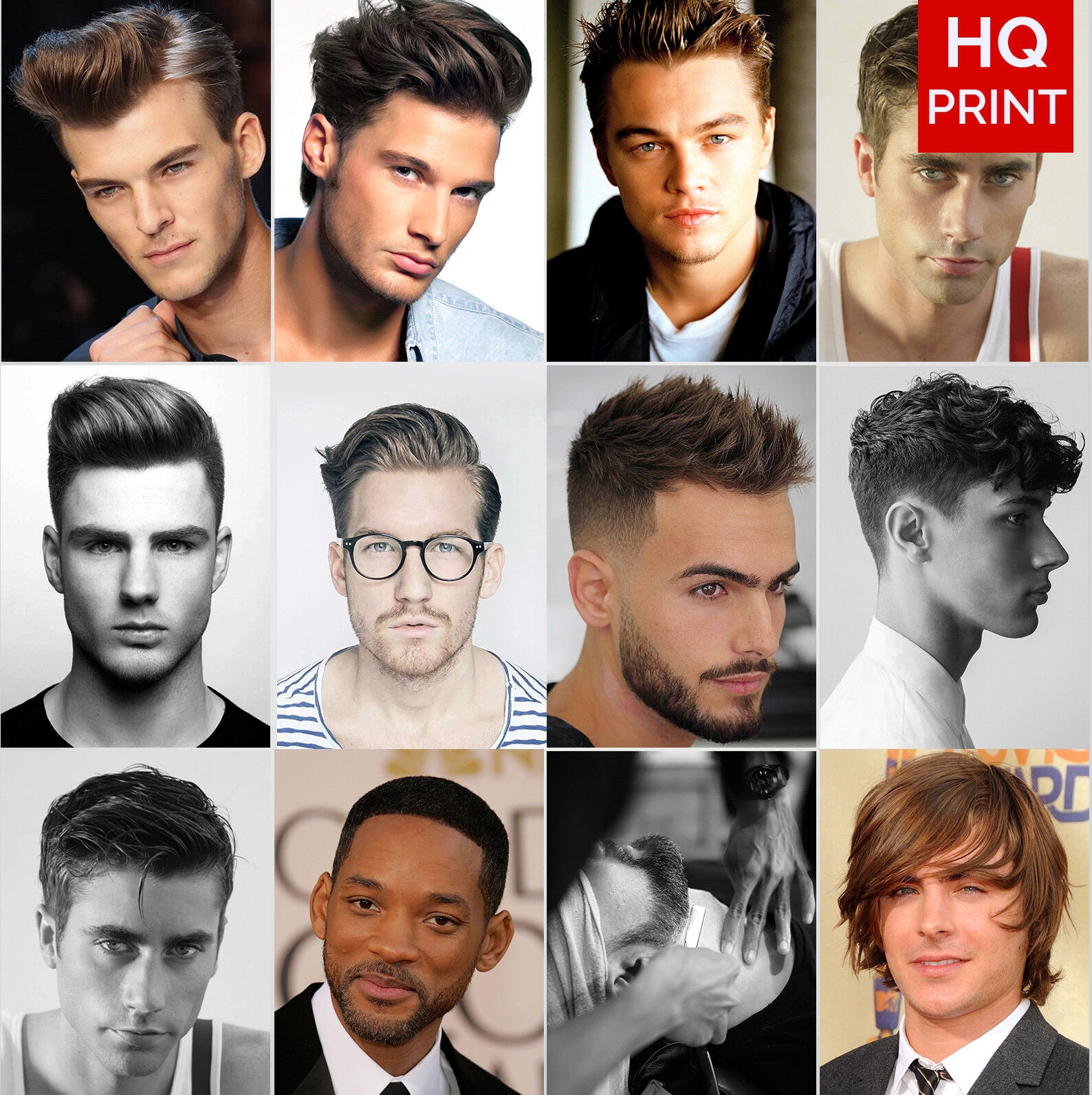MENS HAIR SALON Print BARBER Shop Poster HAIRDRESSER MAN Hairstyle A5 A4 A3 A2 EBay