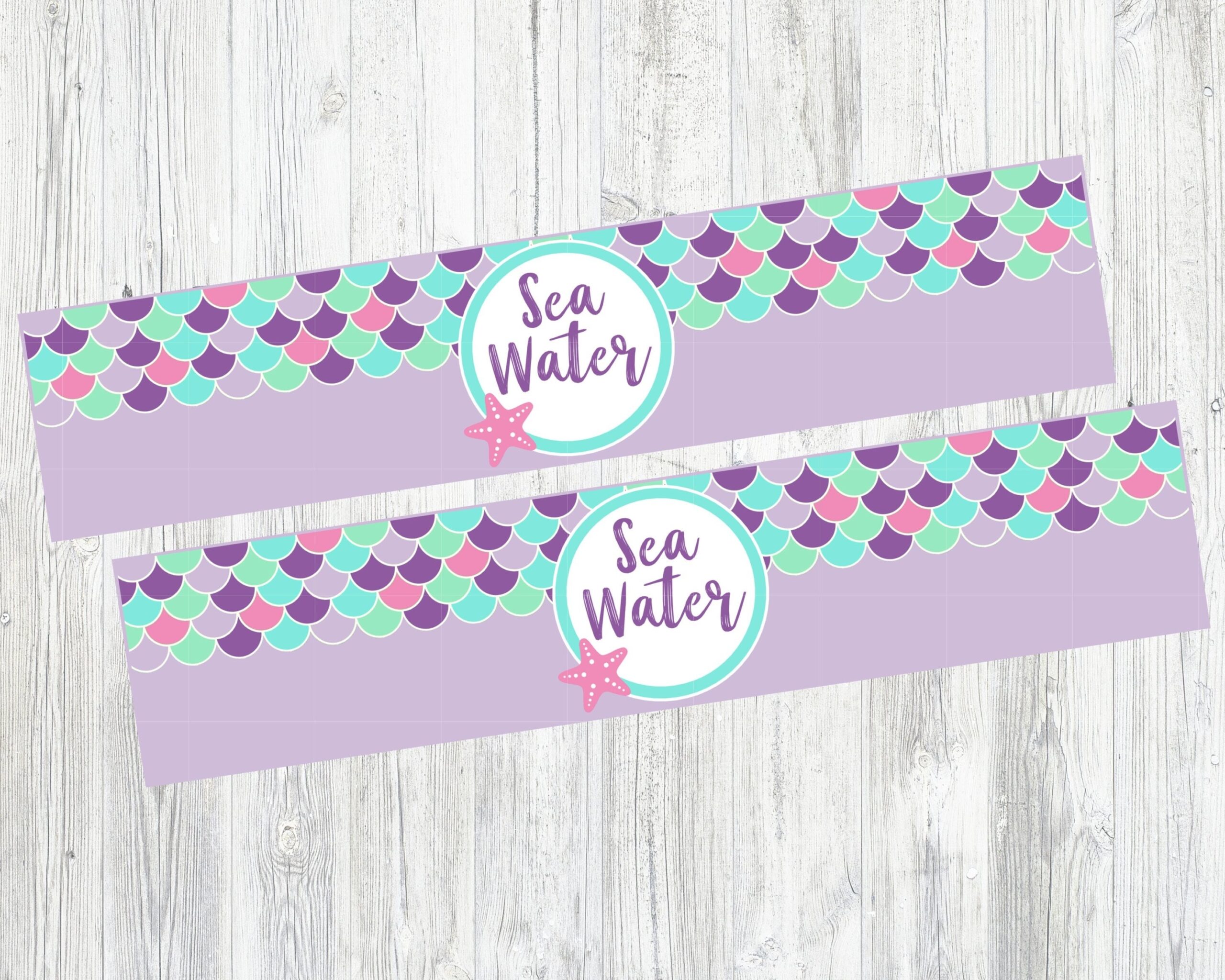 Free Printable Mermaid Water Bottle Labels