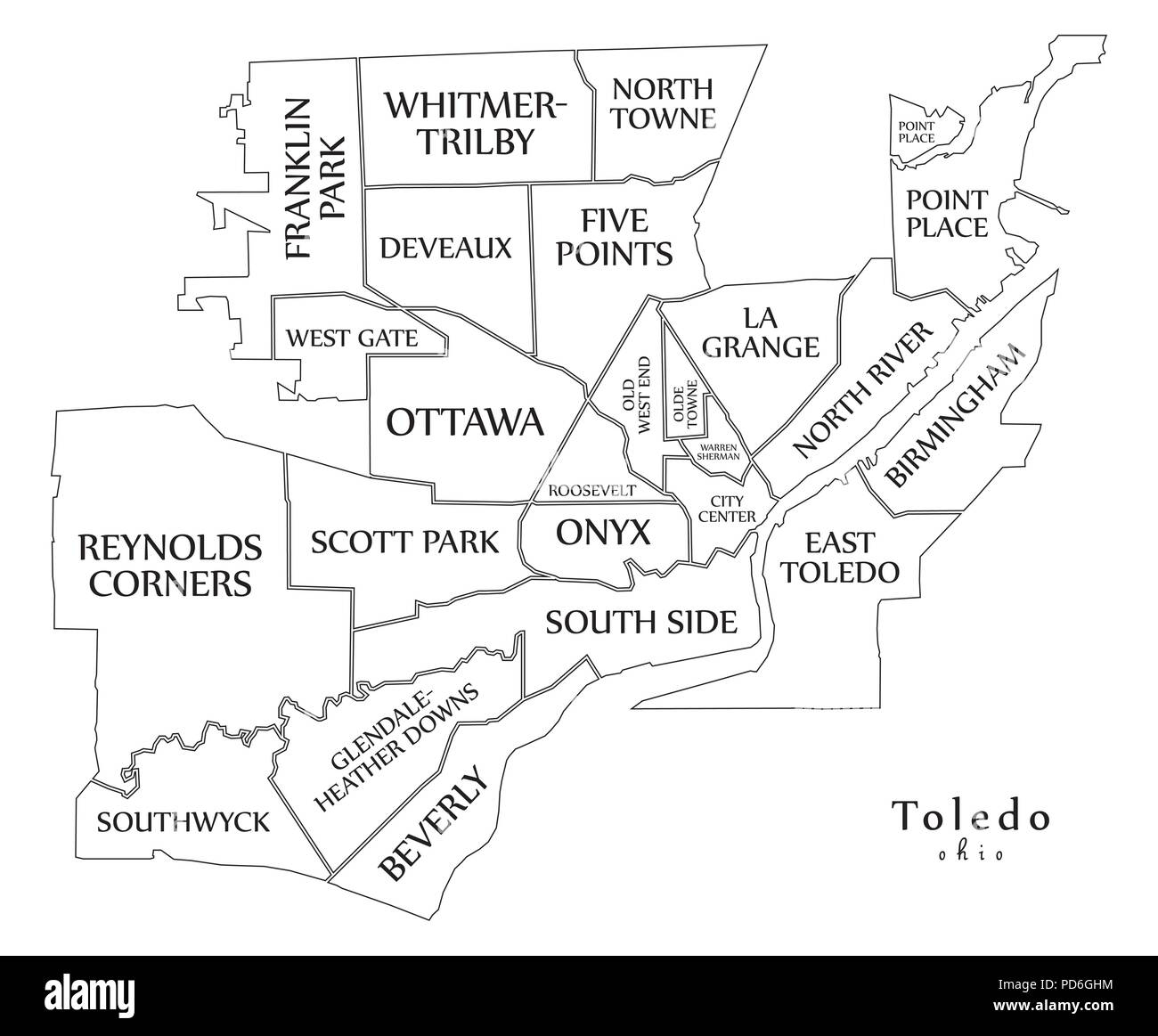 Printable Map Of Toledo Ohio