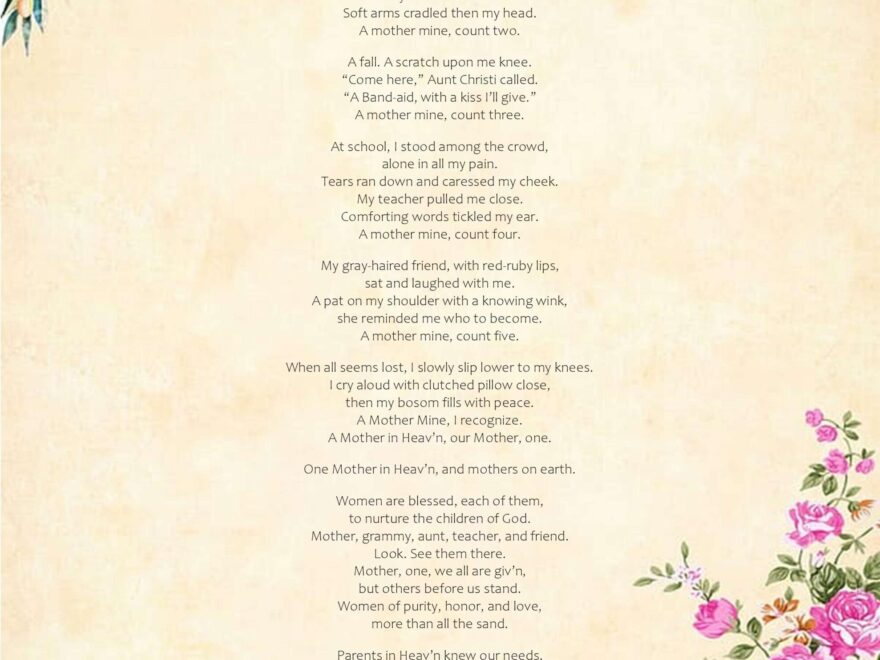 Mother s Day Poem Free Printable Kameo Monson