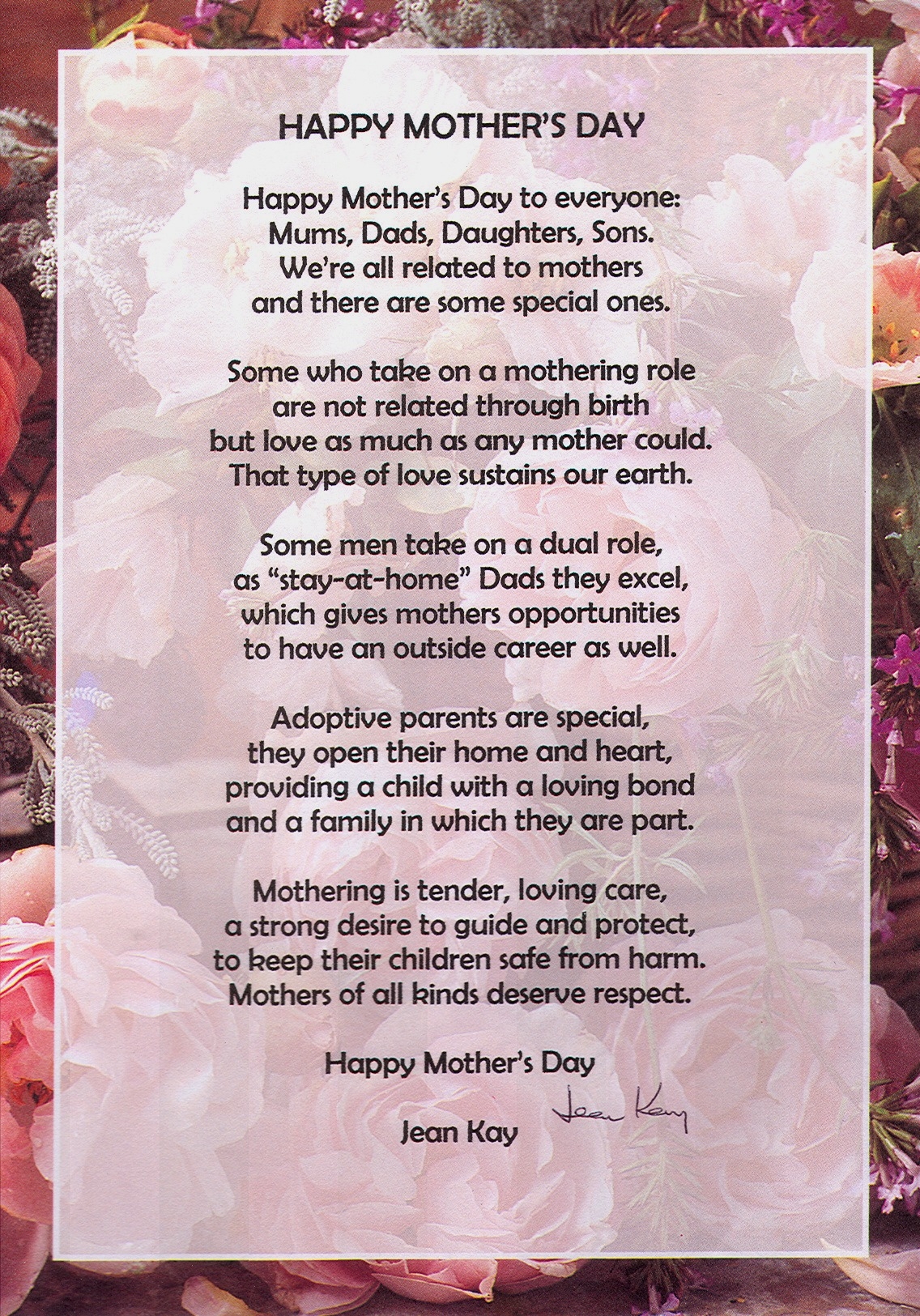 Mothers Day Poems For Kindergarten Worksheets Library