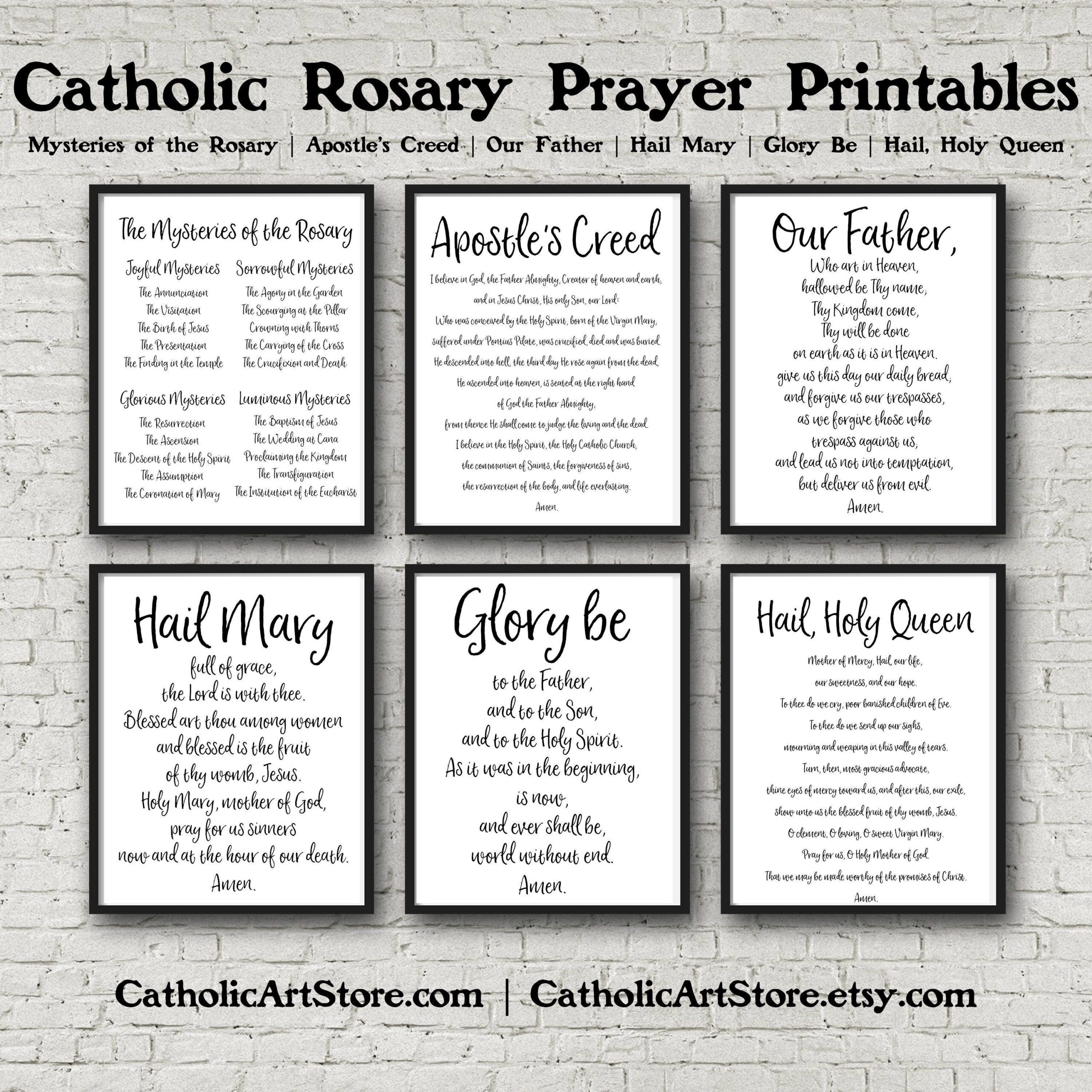 Mysteries Of The Rosary Printable Online