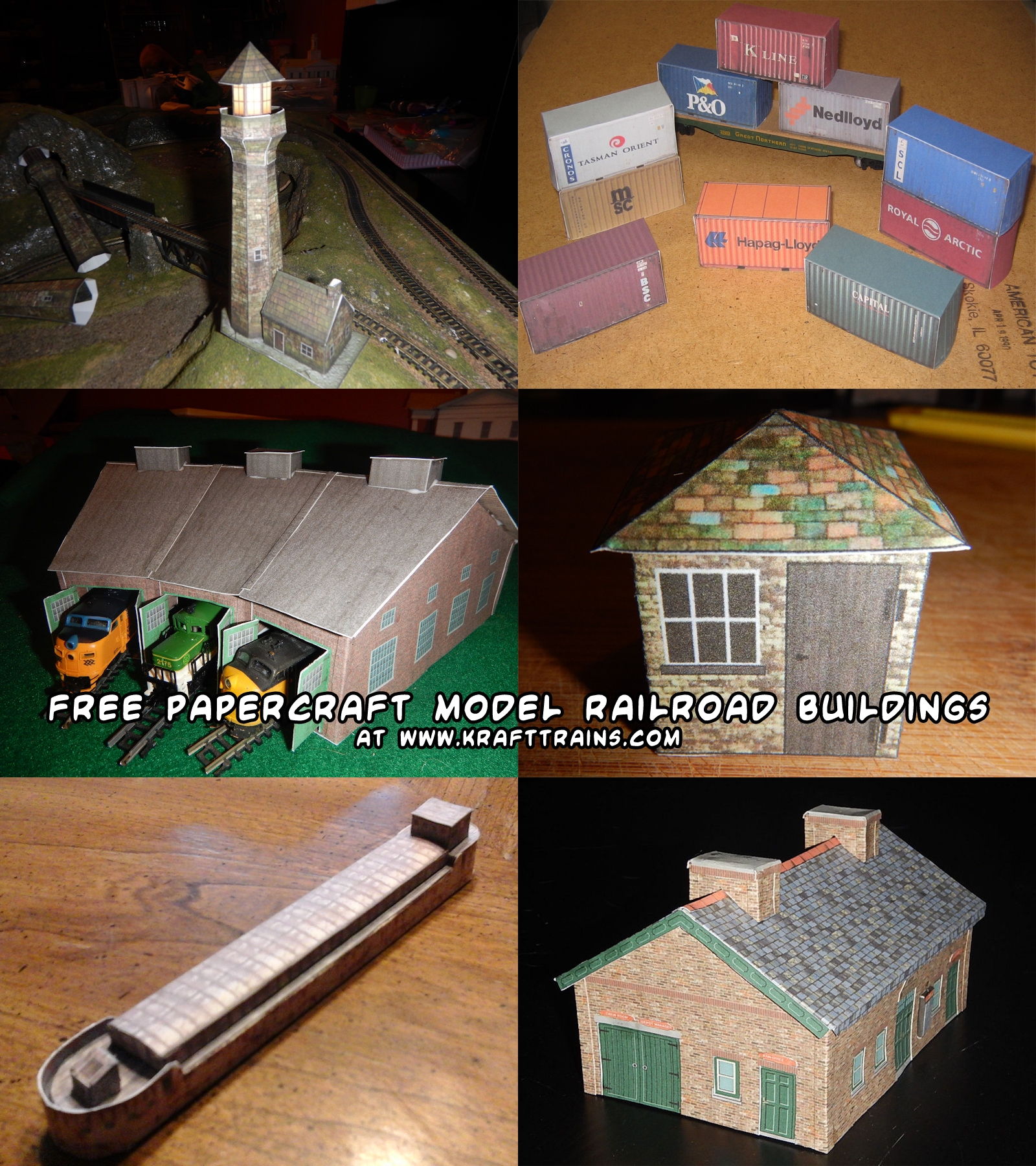Ninjatoes Papercraft Weblog Free KraftTrains Model Railroad Buildings More