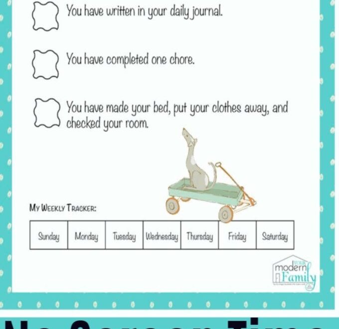 No Screen Time Until Free Printable Sheet a Pre Screentime Checklist Your Modern Family