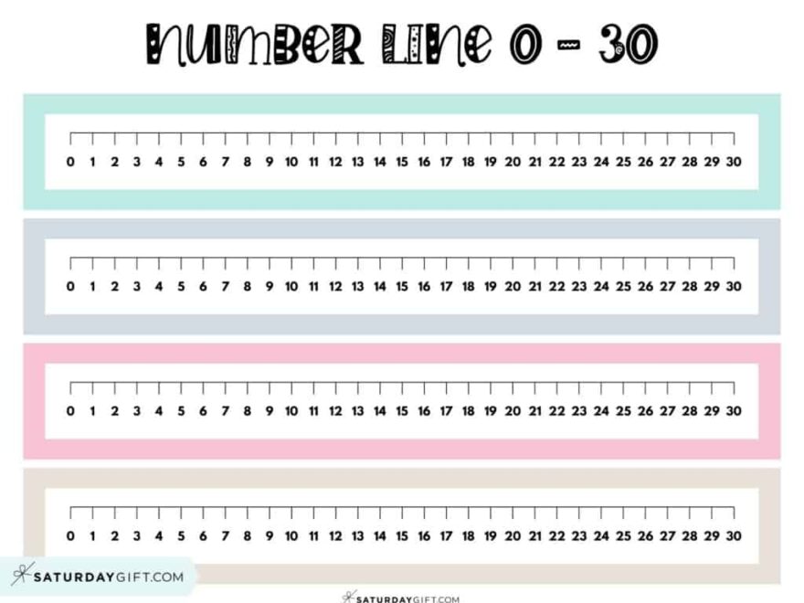 Number Line To 30 4 Cute Free Printables And Blank Worksheets