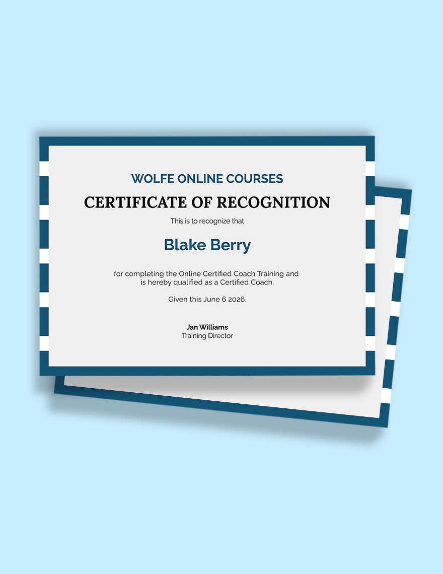 Online Courses Certificate Template In Word InDesign PSD Illustrator Publisher Pages Google Docs Download Template