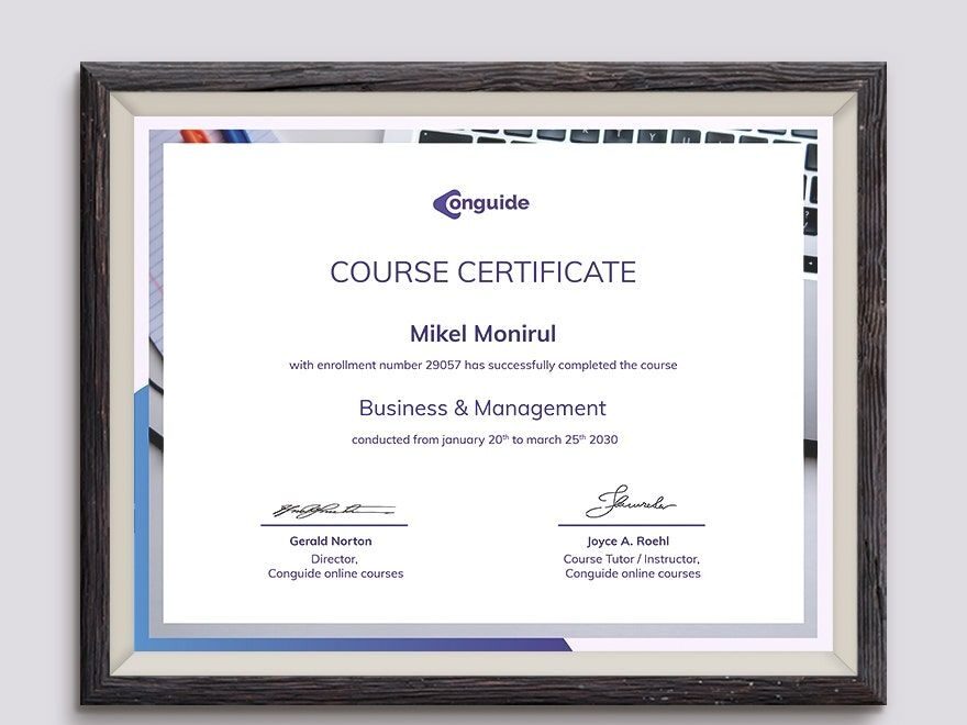 Online Courses Certificate Template In Word InDesign PSD Illustrator Publisher Pages Google Docs Download Template
