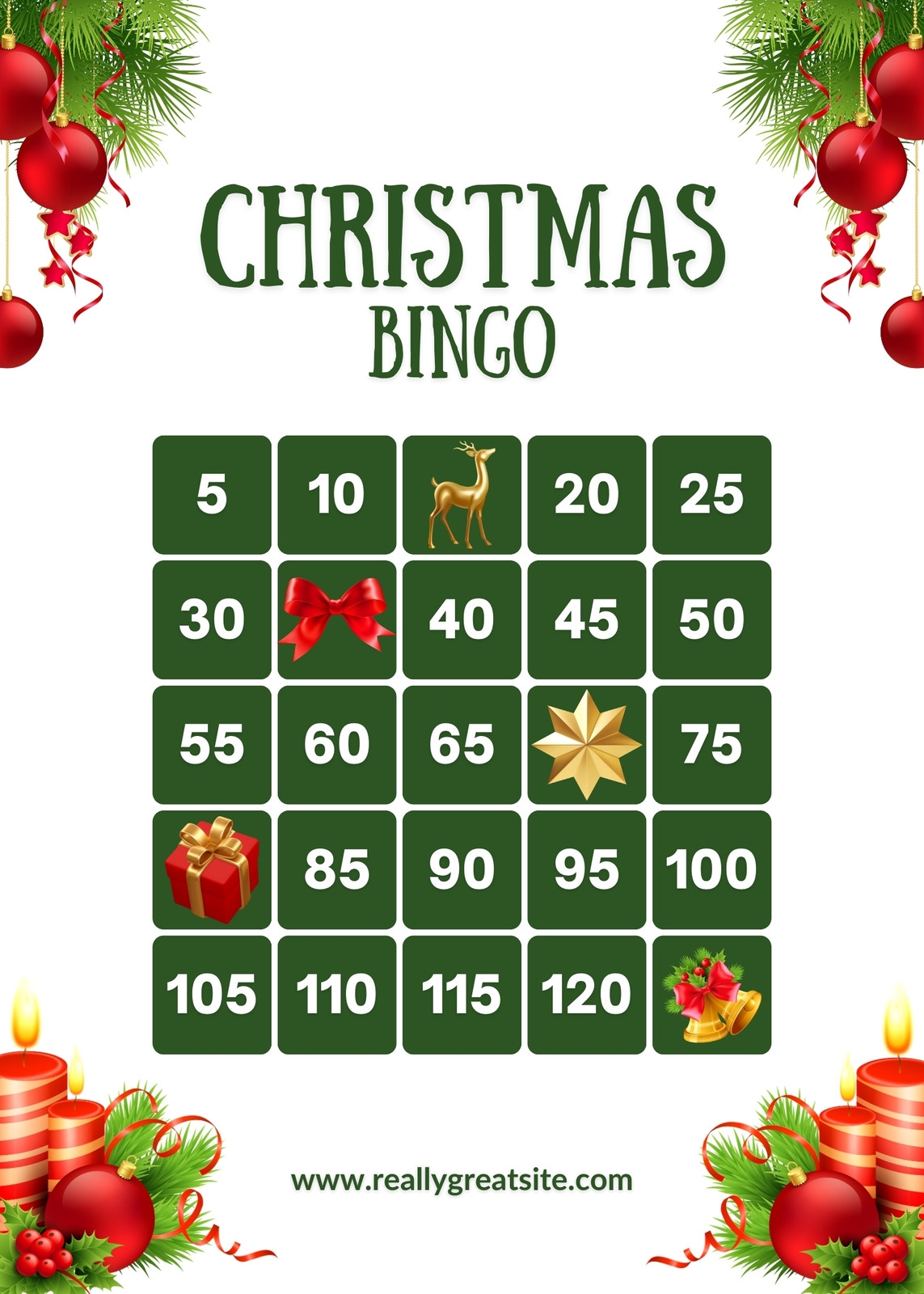 Page 3 Free Printable Christmas Bingo Card Templates Canva