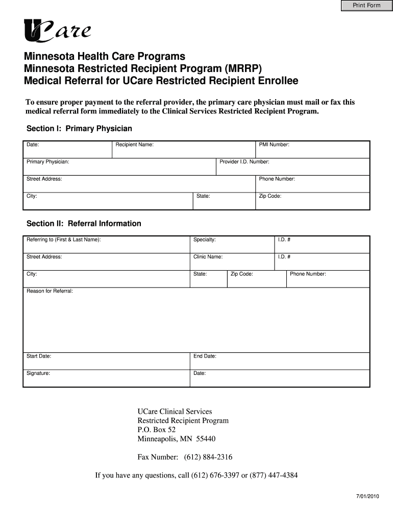 Patient Referral Form Template Word Fill Out Sign Online DocHub