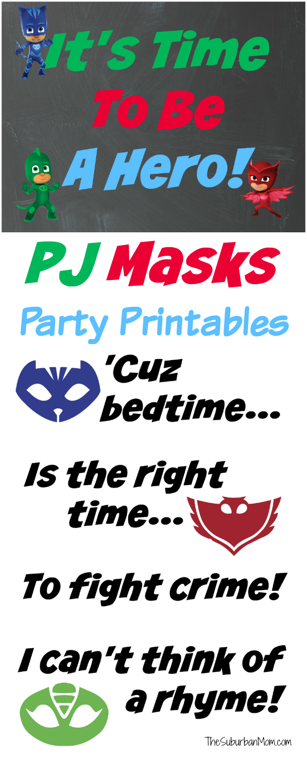 PJ Masks Birthday Party Ideas And Free Printables The Suburban Mom