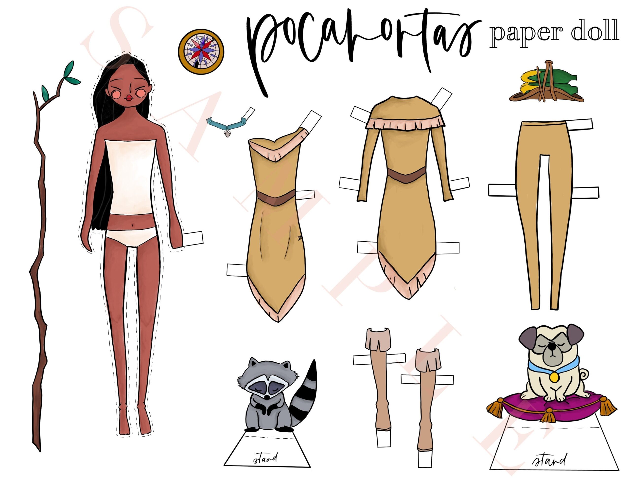 Native American Women Printable Paper Dolls