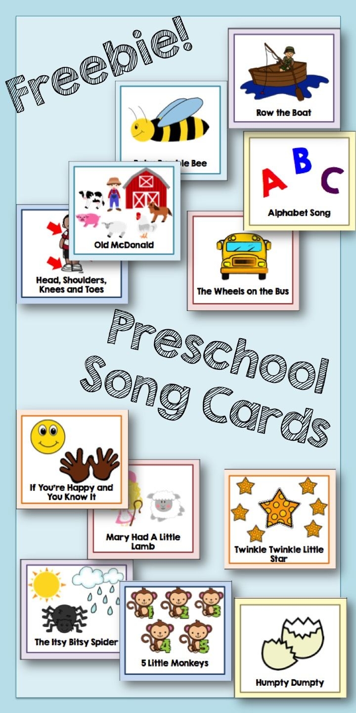 Preschool Song Cards