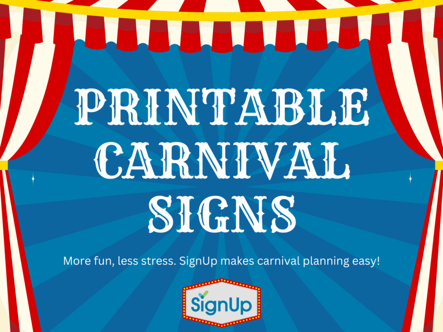 Printable Carnival Signs Free Festive Signage For Games Tickets Booths Food Stations SignUp
