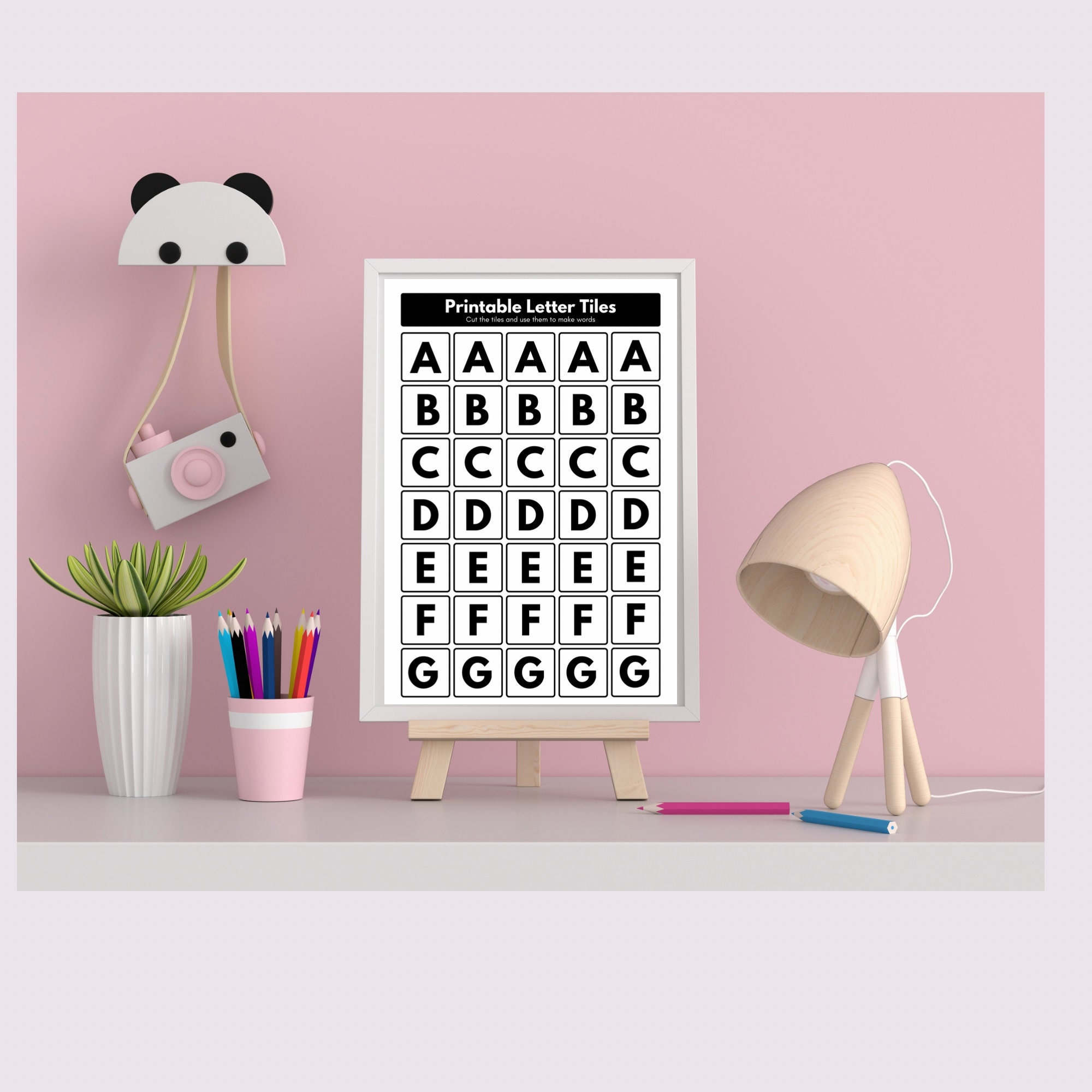Printable Letter Tiles Etsy