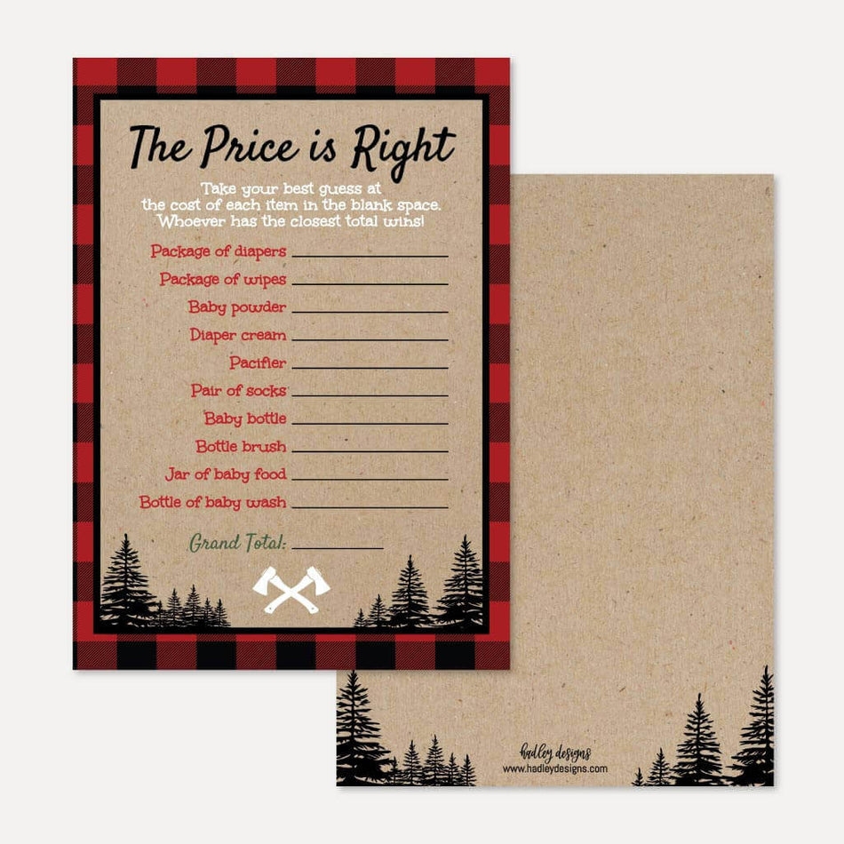 Free Lumberjack Baby Shower Printables
