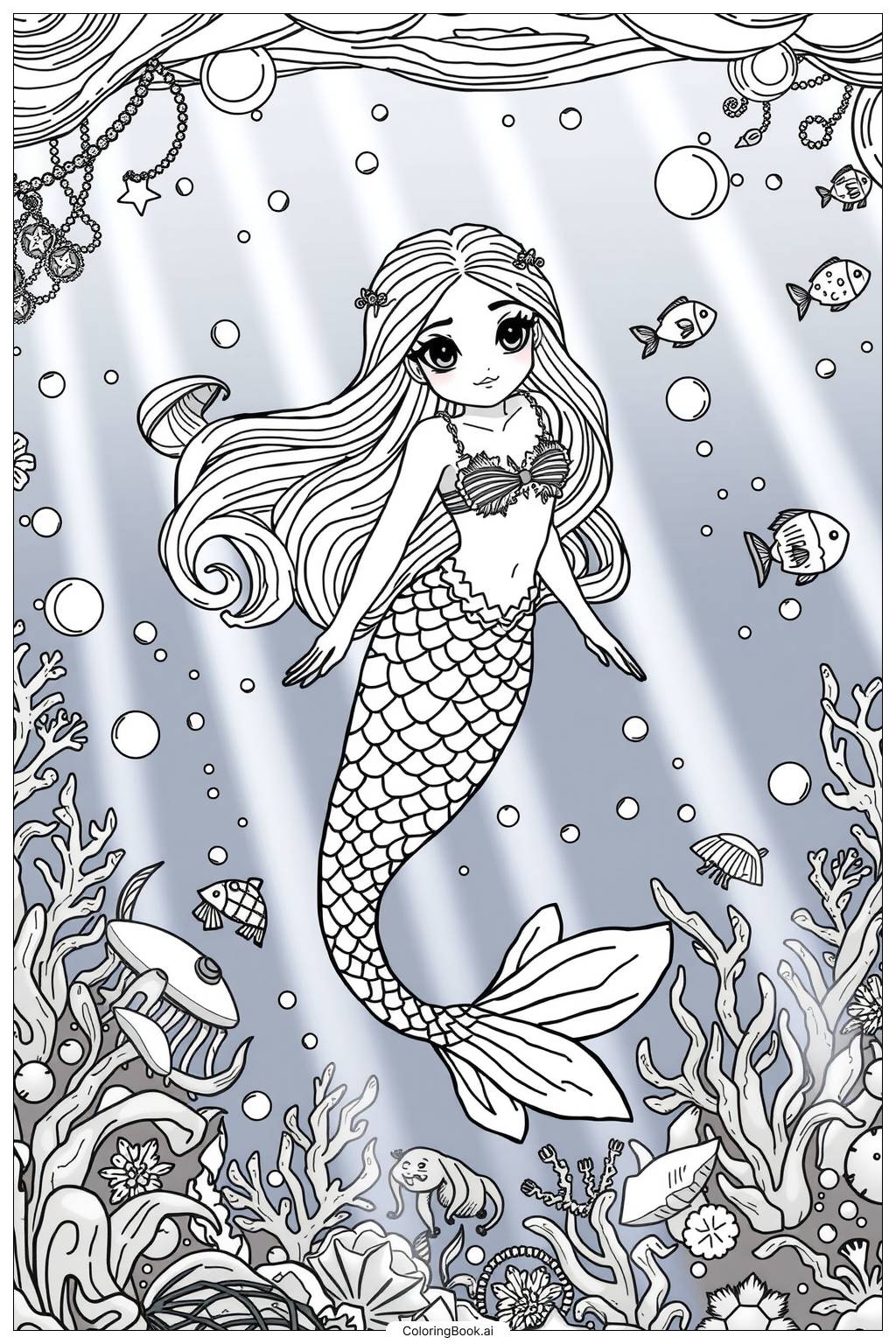 Free Printable Coloring Pages For Adults Mermaids