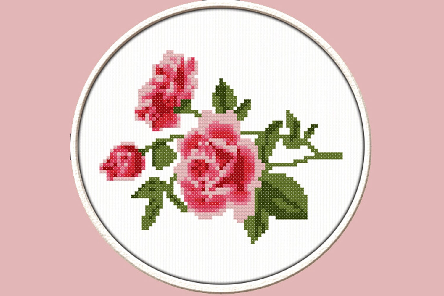 Rose Branch PDF Downloadable Printable Cross Stitch Pattern By KseniyaOmega TheHungryJPEG