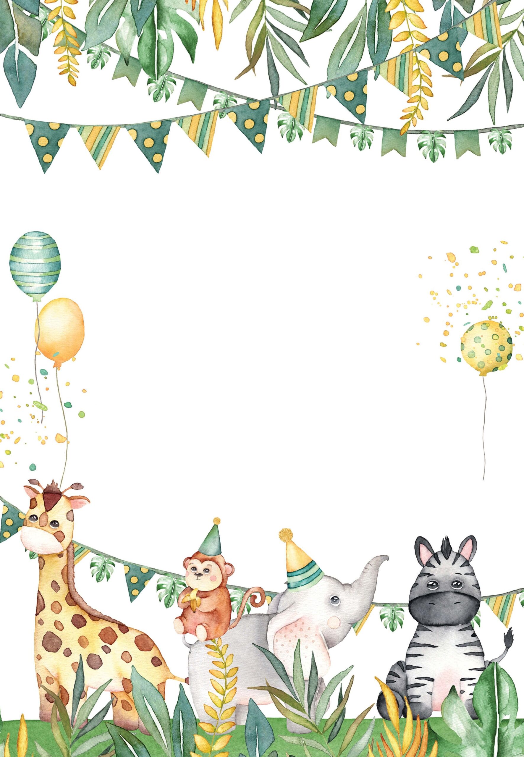 Safari Animal 1st Birthday Invitation Template Greetings Island Safari Animals Birthday Animal Birthday Invitation Safari Invitations