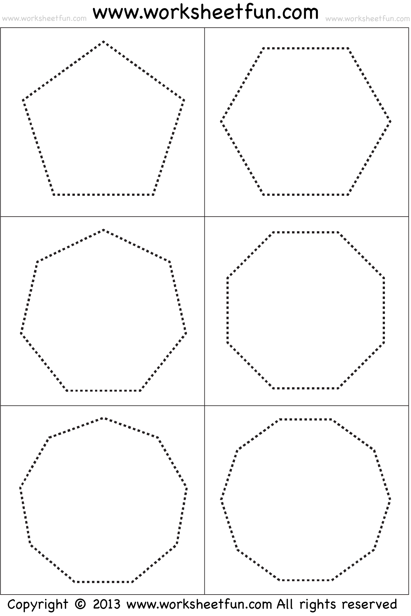Printable Octagon And Pentagon Worksheets For Toddlers