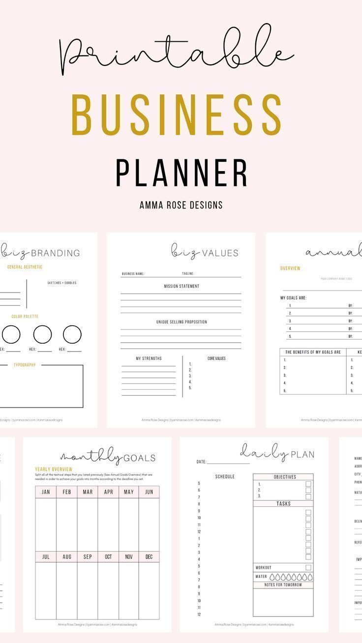 Small Business Planner Small Business Printable Planner Home Business Expense Tracker Busi