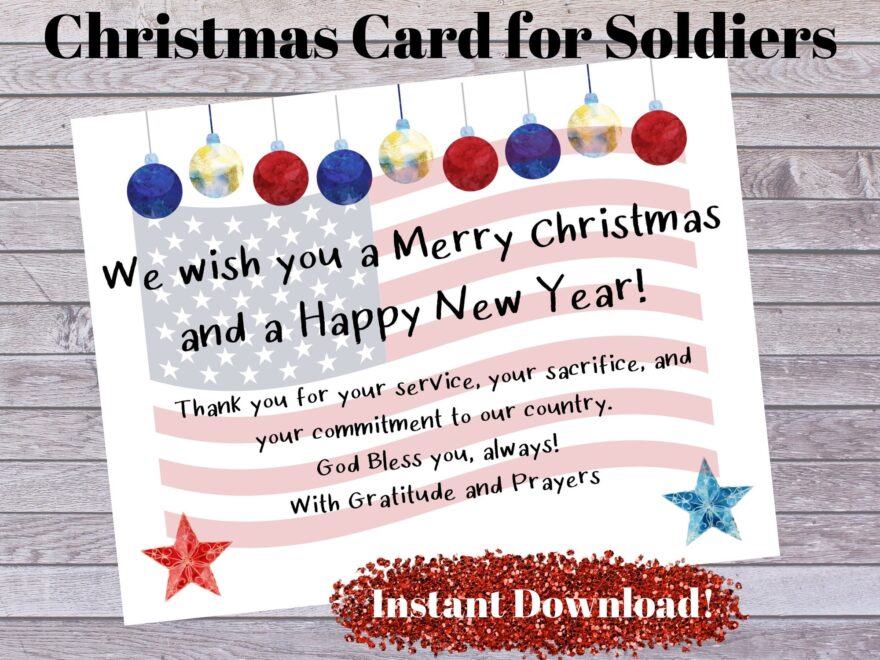 Soldier Military Christmas Card Digital Download Etsy
