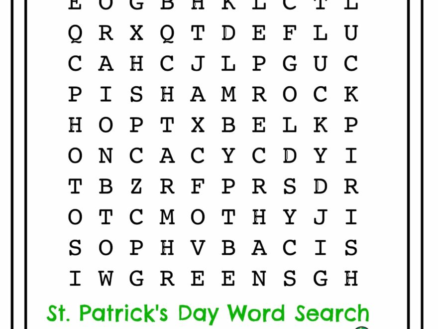 St Patrick s Day Word Search Free Printable The Chirping Moms
