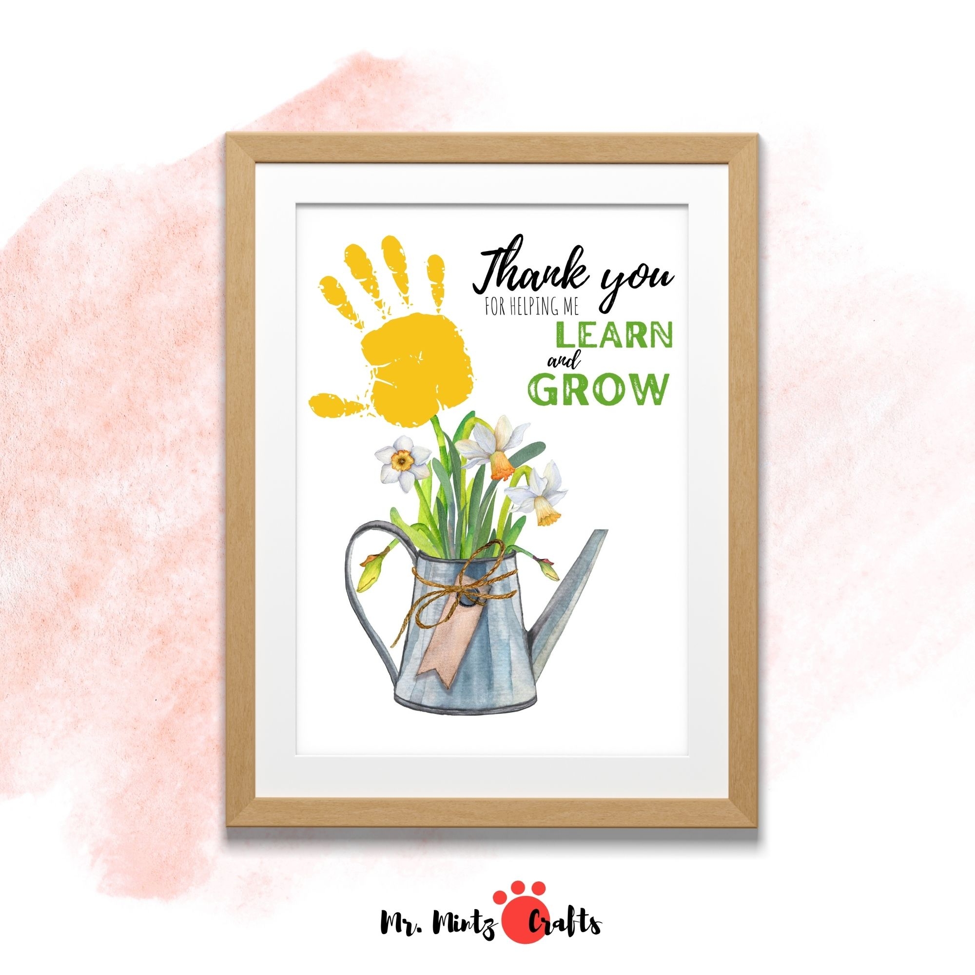 Teacher Appreciation Handprint Printable Thank You For Helping Me Grow Made By Teachers