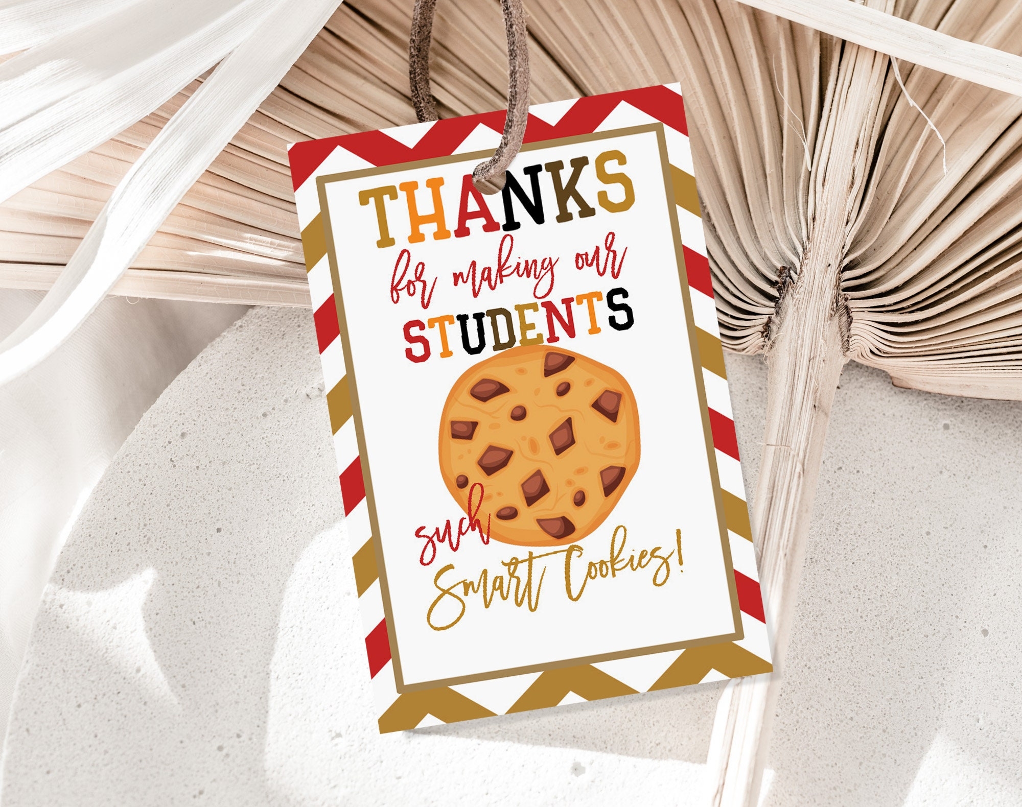 Teacher Appreciation Tags Cookie Teacher Gift Tag Cookie Thank You Tag Smart Cookie Label Digital Editable Download Printable Tat8 Etsy