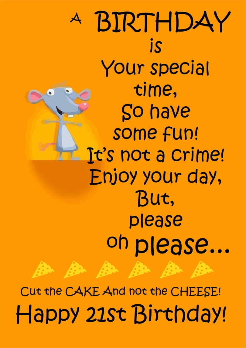 The Best 21st Birthday Cards printable Free PRINTBIRTHDAY CARDS