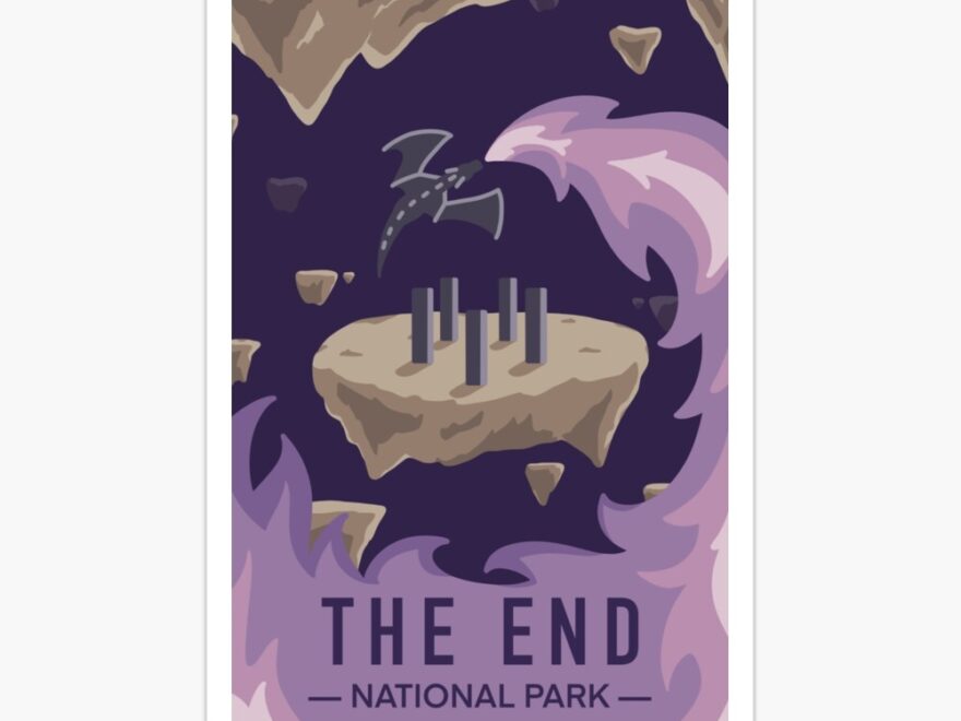 The End Minecraft National Park Art Board Print For Sale By WinterStarshine Redbubble