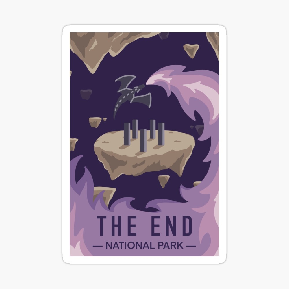 The End Minecraft National Park Art Board Print For Sale By WinterStarshine Redbubble