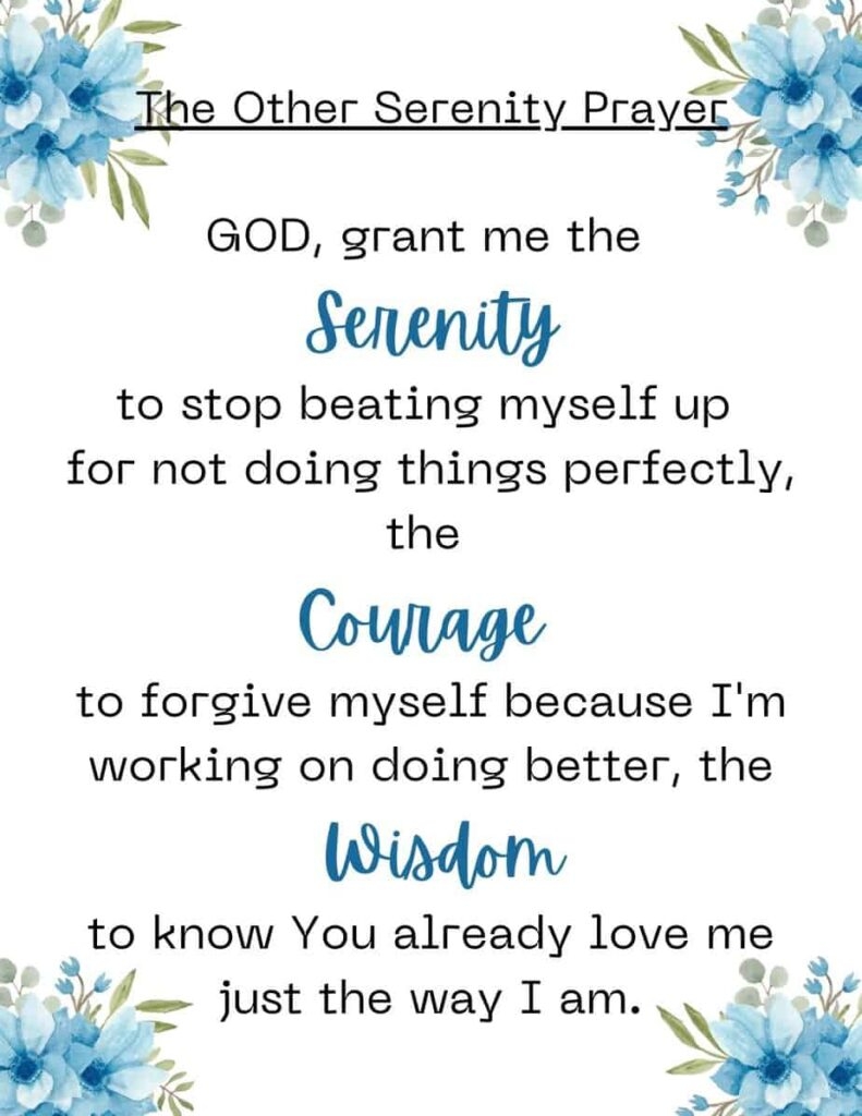 The Other Serenity Prayer with FREE Printable 