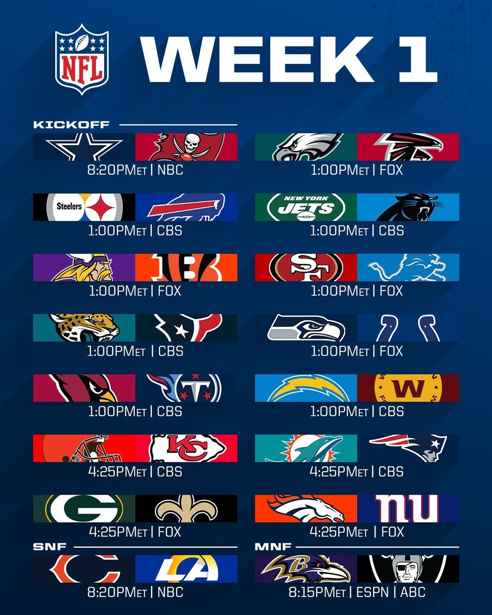 Printable Nfl Week 3 Schedule