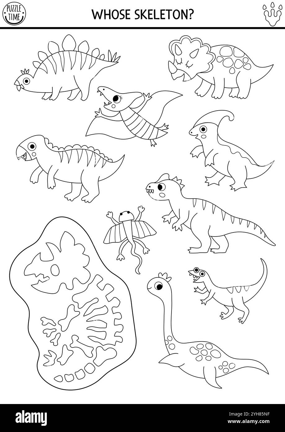 Triceratops Skeleton Black And White Stock Photos Images Alamy