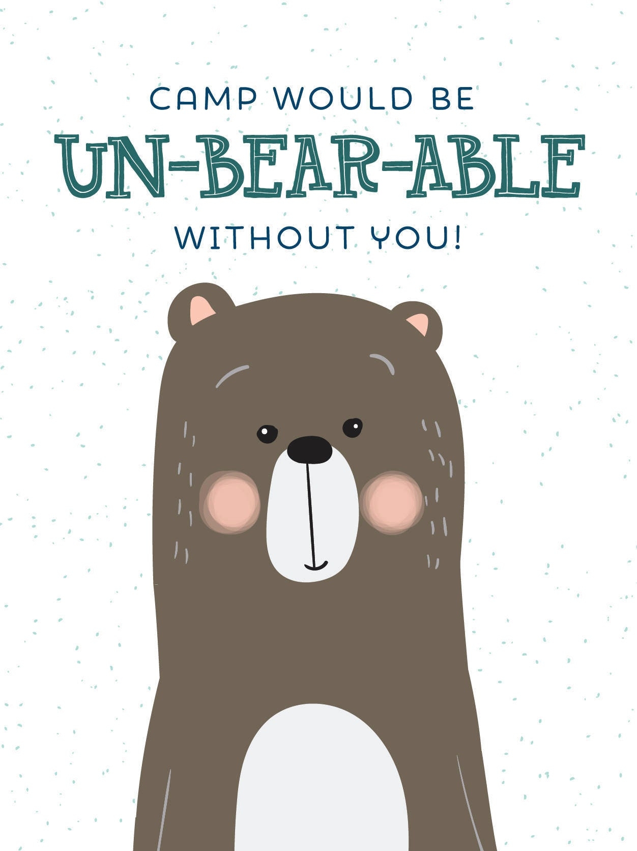 Un bear able Pillow Treat For Girls Camp INSTANT DOWNLOAD Etsy