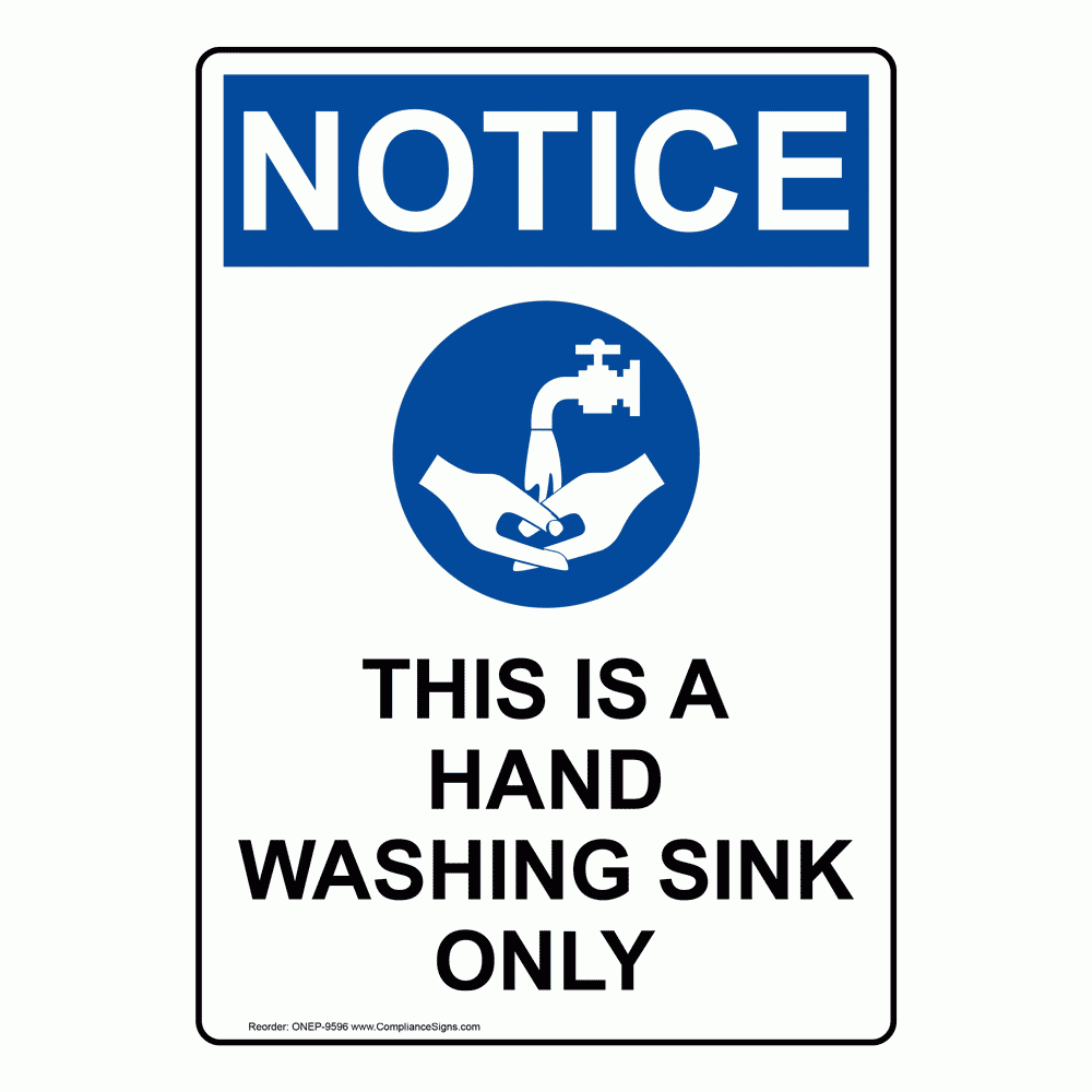 Vertical This Is A Hand Washing Sign OSHA NOTICE