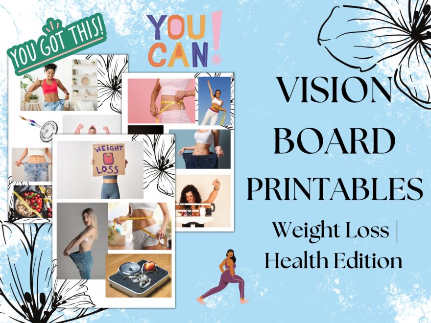 VISION BOARD Printables Weight Loss Vision Board Health Vision Board Manifest Kit Vision Board Kit 2023 Weight Loss Tracker PDF Etsy