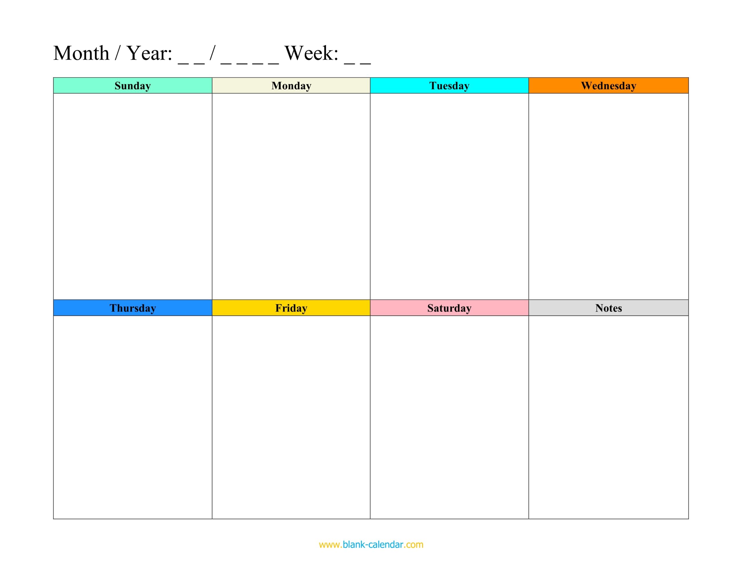 Weekly Planner Printable Blank Template